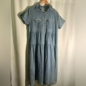 Vintage Denim Maxi Dress